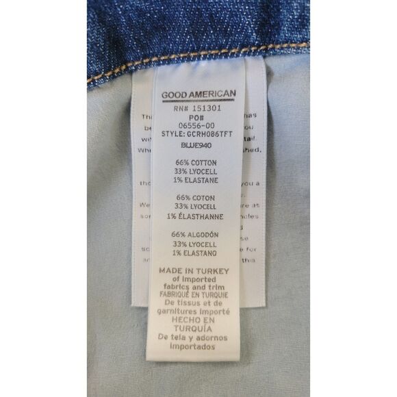 Good American Good Classic Raw Hem High Waist Slim Jeans - Picture 4 of 4